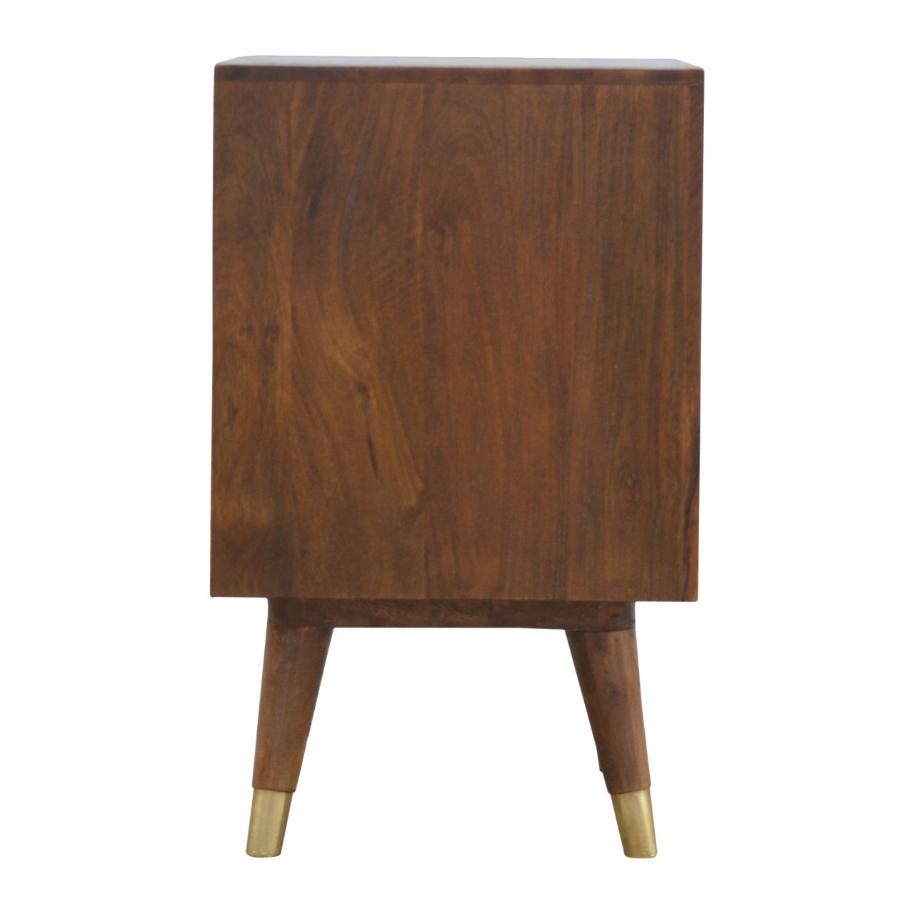 Szafka nocna z litego drewna mango – kasztanowa, 44 cm — model IN372 - obrazek 7