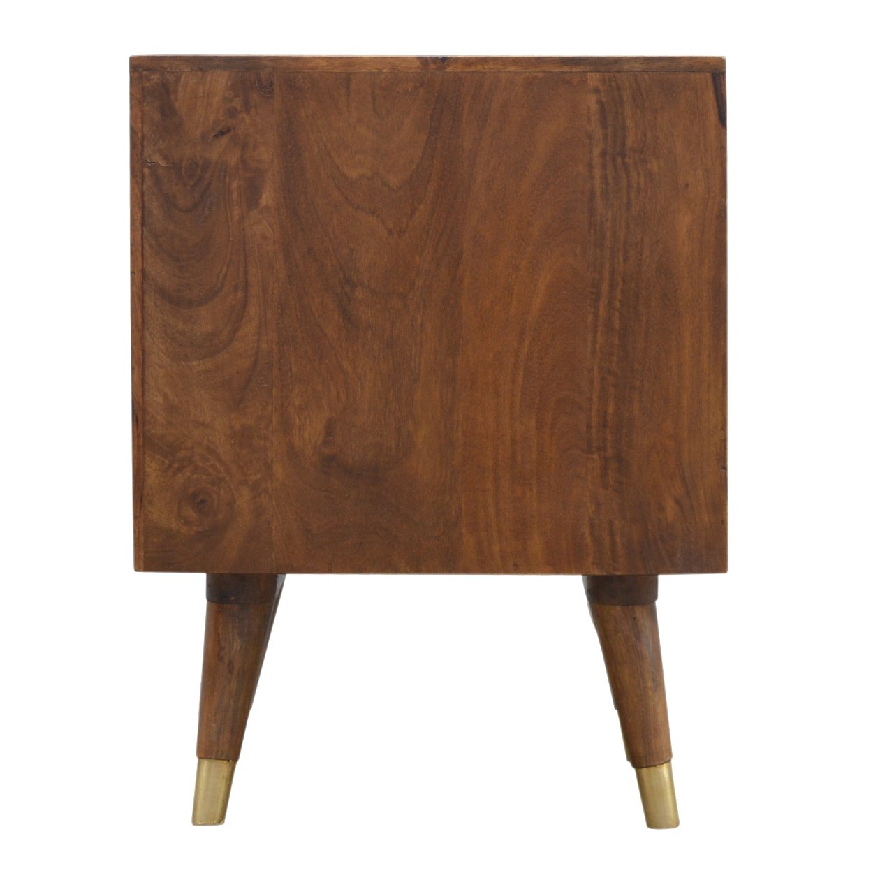 Szafka nocna z litego drewna mango – kasztanowa, 44 cm — model IN372 - obrazek 8