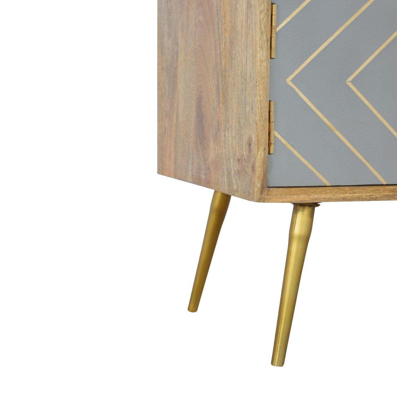 Szafka RTV Artisan IN373 – lite drewno mango, wykończenie dębowe - Image 4