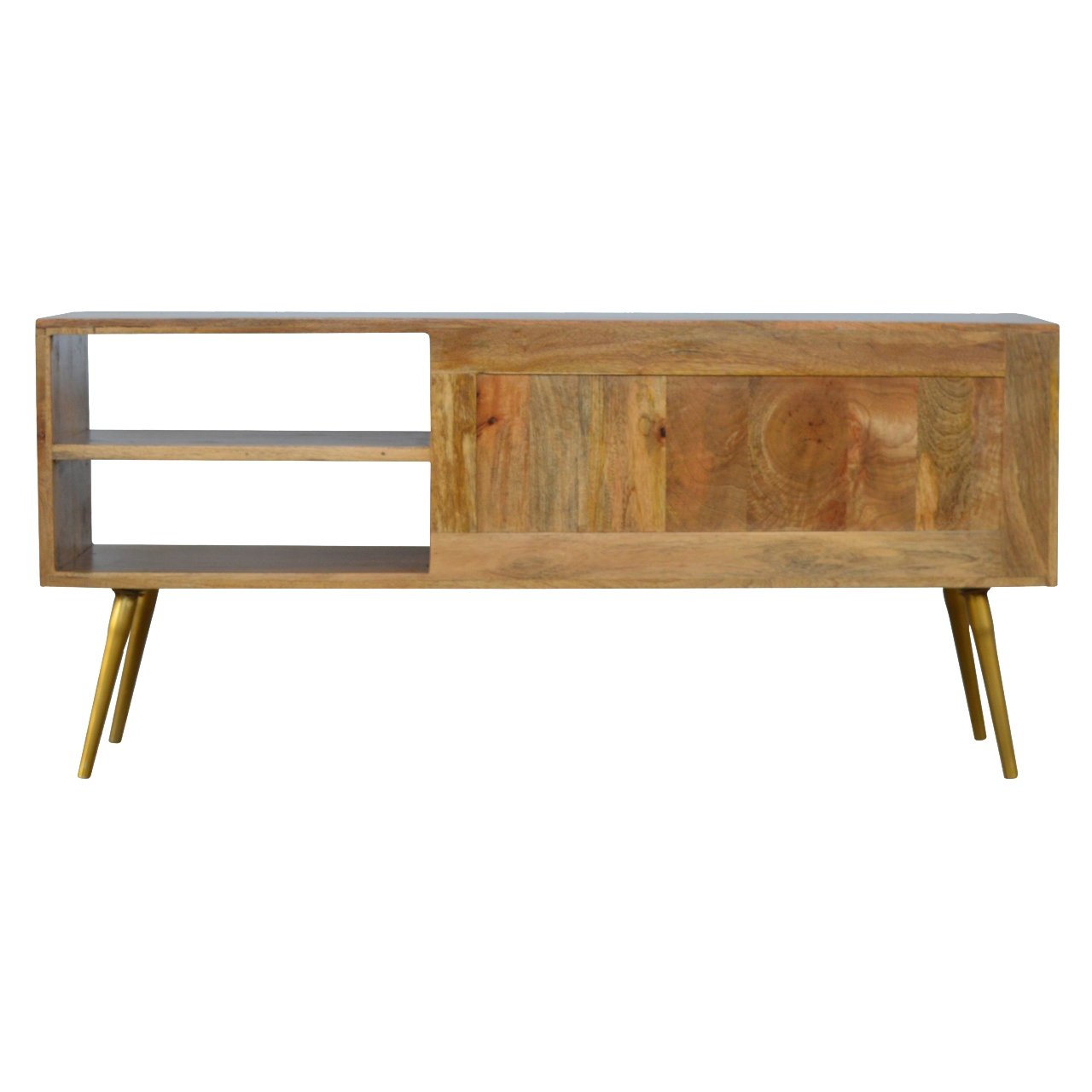 Szafka RTV Artisan IN373 – lite drewno mango, wykończenie dębowe - Image 8