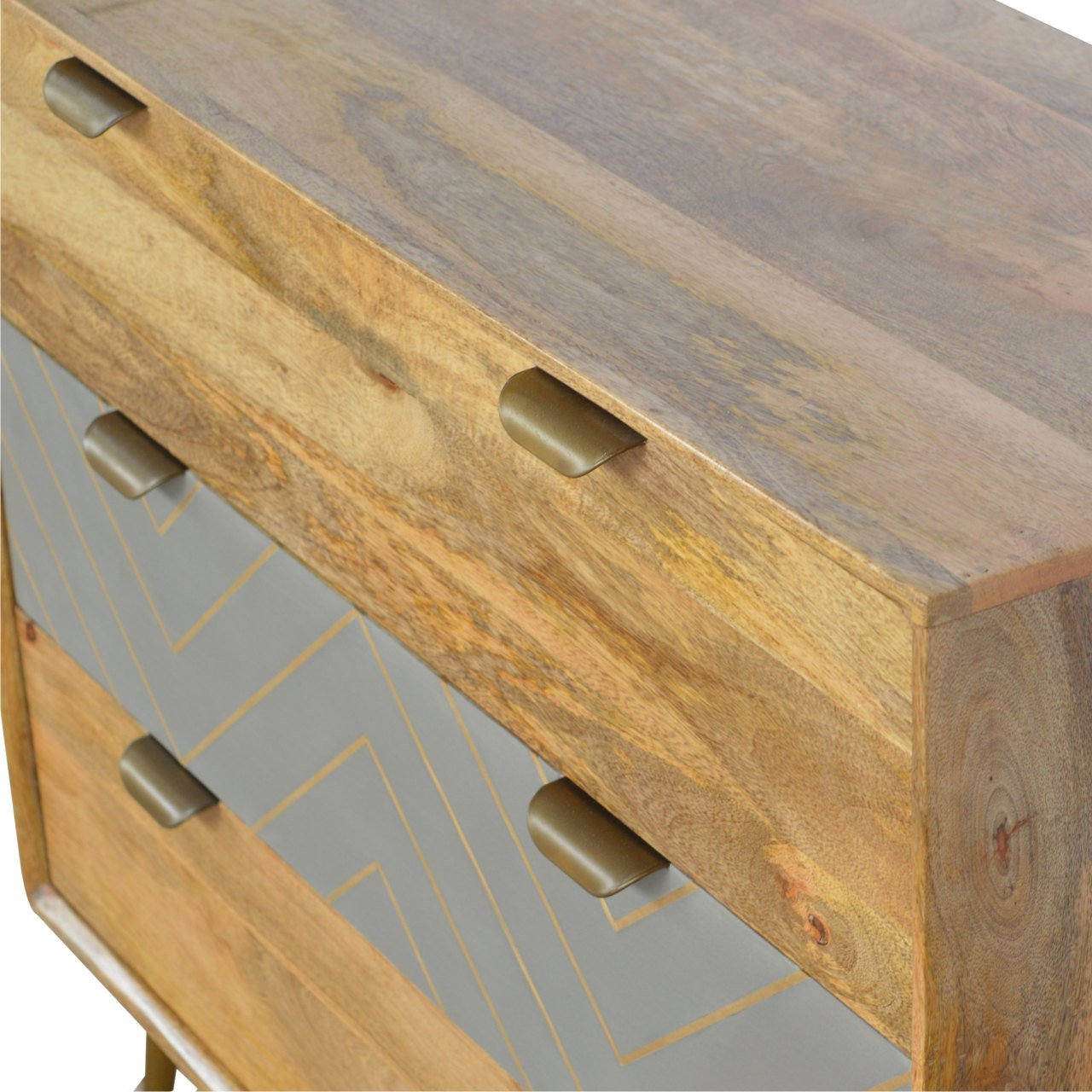 Komoda Artisan IN376 – lite drewno mango, wykończenie dębowe - obrazek 4