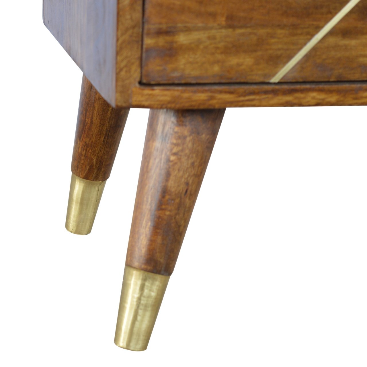 Szafka nocna Artisan IN430 – lite drewno mango, wykończenie kasztanowe - Image 6
