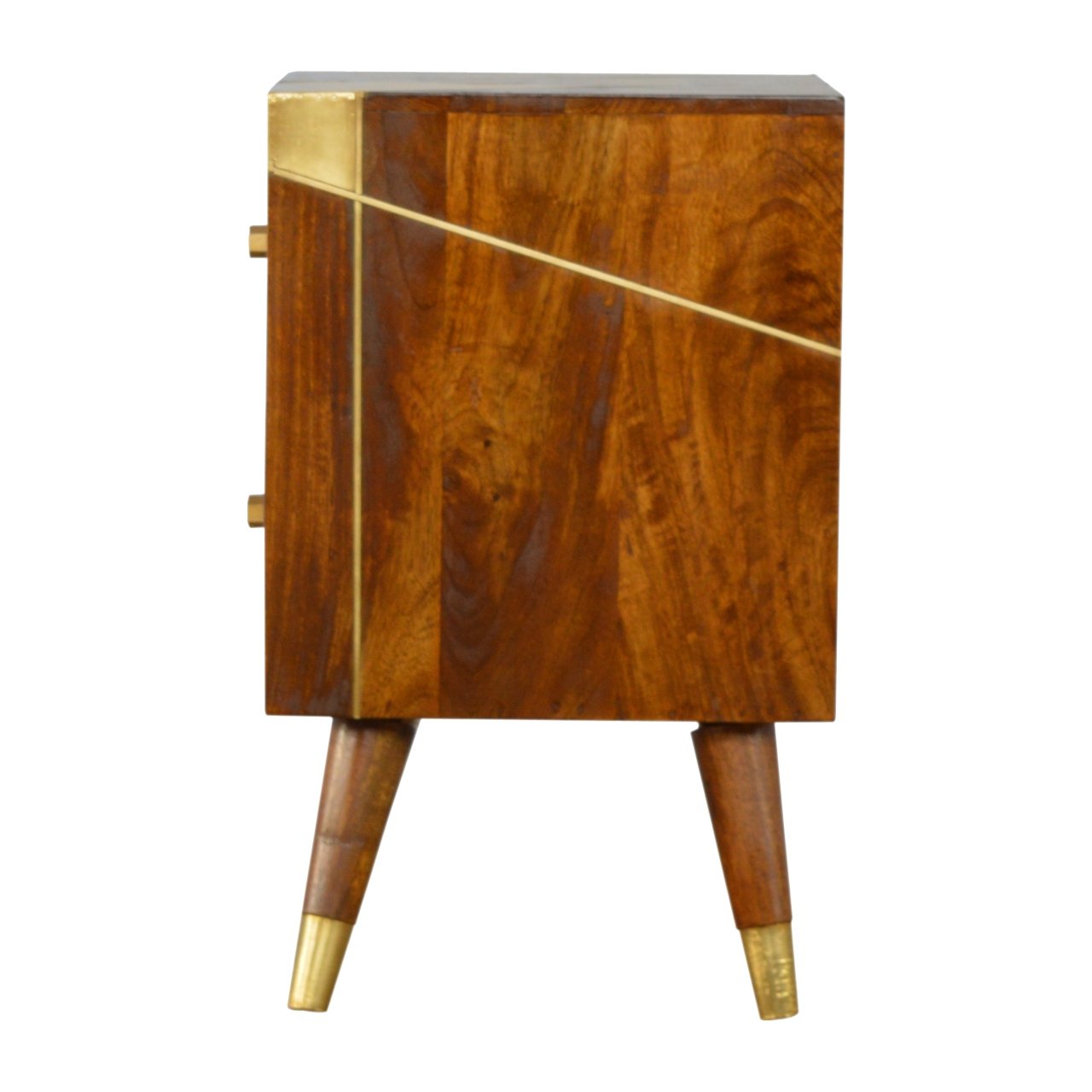 Szafka nocna Artisan IN430 – lite drewno mango, wykończenie kasztanowe - Image 7