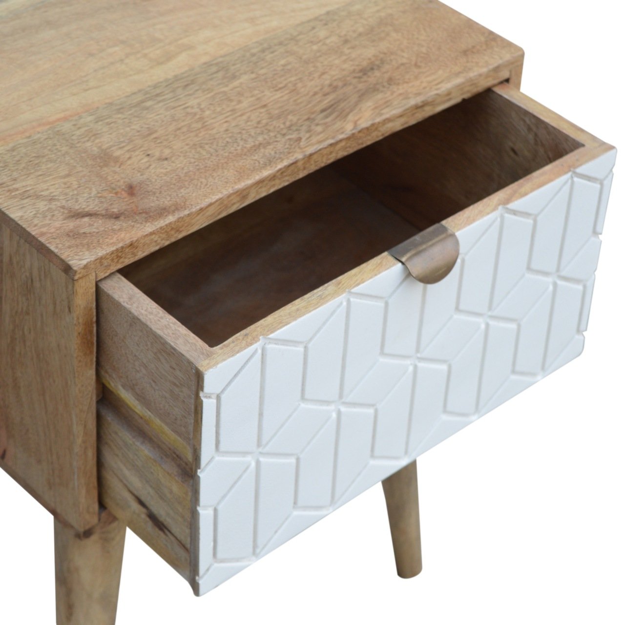 Szafka nocna Artisan IN446 – lite drewno mango, wykończenie jasne - Image 2