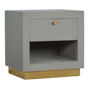 Szafka nocna z litego drewna mango – 45 cm — model IN472
