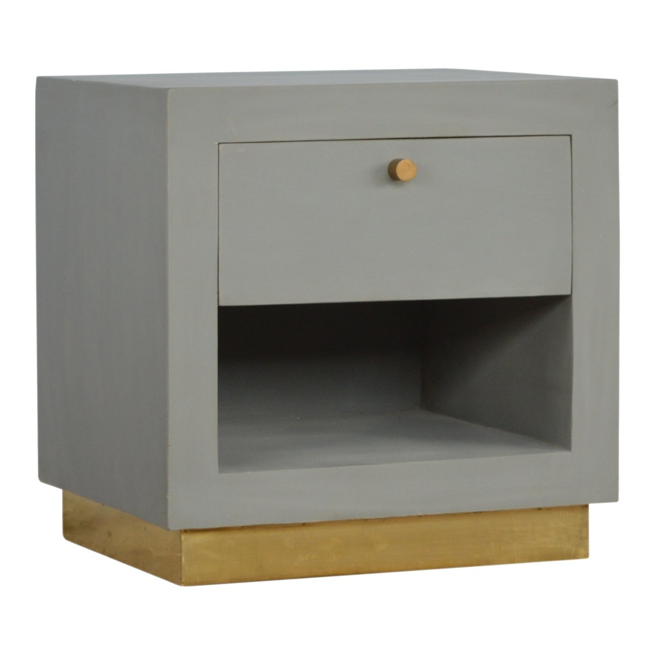 Szafka nocna z litego drewna mango – 45 cm — model IN472