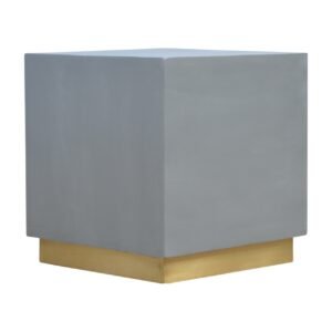Pufa z litego drewna mango – 45 cm — model IN474