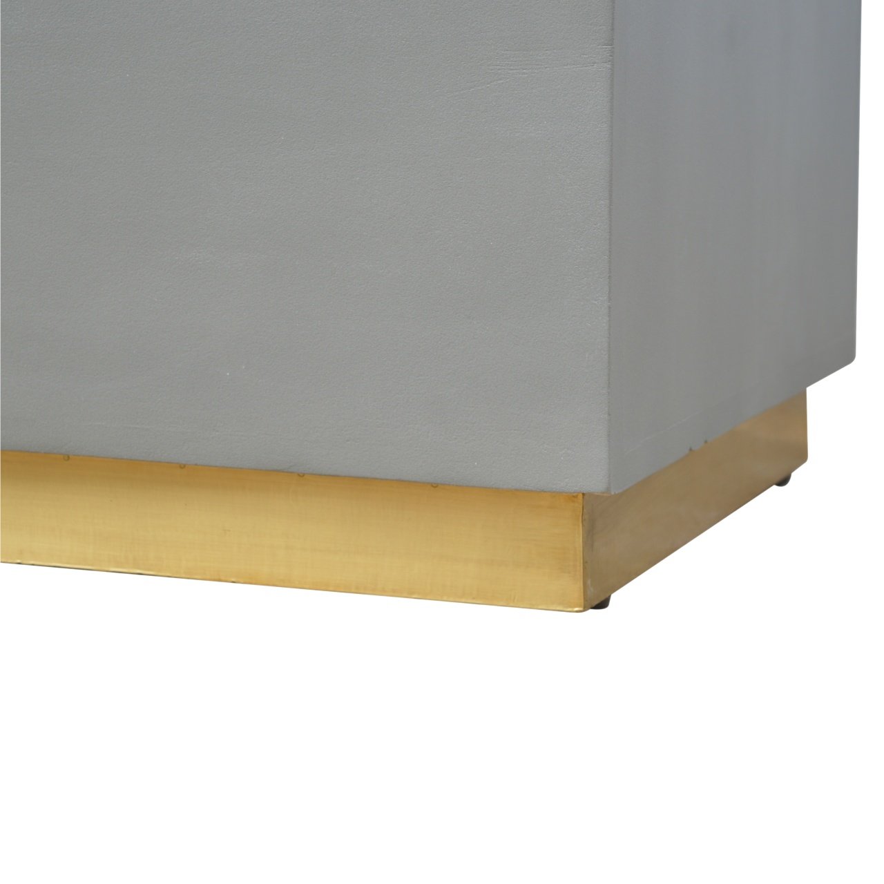Pufa z litego drewna mango – 45 cm — model IN474 - obrazek 4
