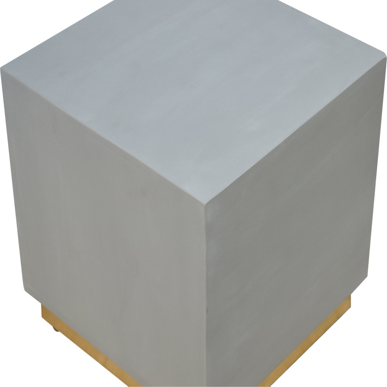 Pufa z litego drewna mango – 45 cm — model IN474 - obrazek 3