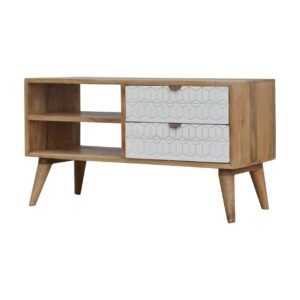 Szafka RTV Artisan IN447 – lite drewno mango, wykończenie jasne
