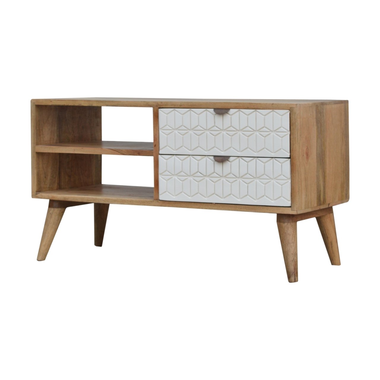Szafka RTV Artisan IN447 – lite drewno mango, wykończenie jasne