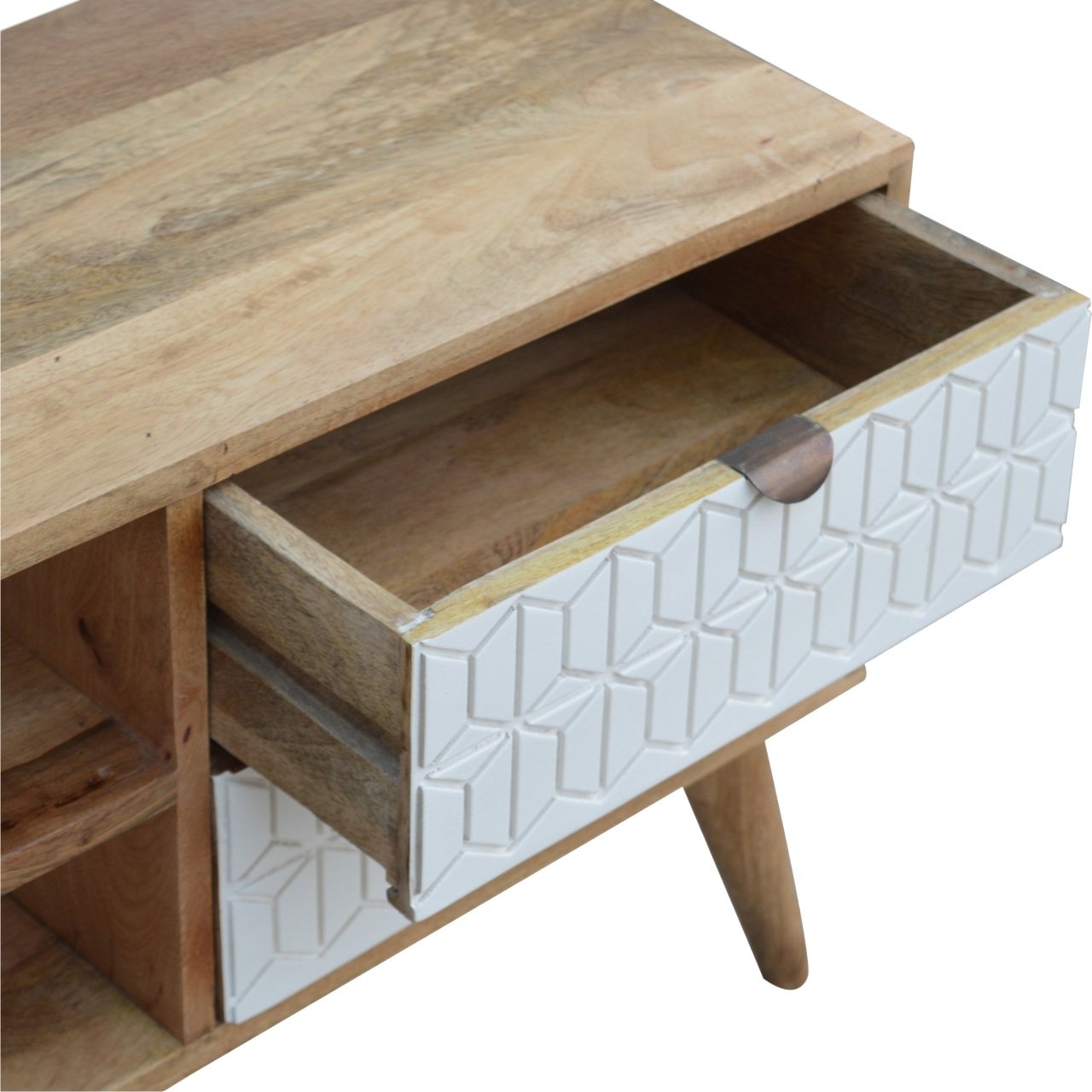 Szafka RTV Artisan IN447 – lite drewno mango, wykończenie jasne - obrazek 3
