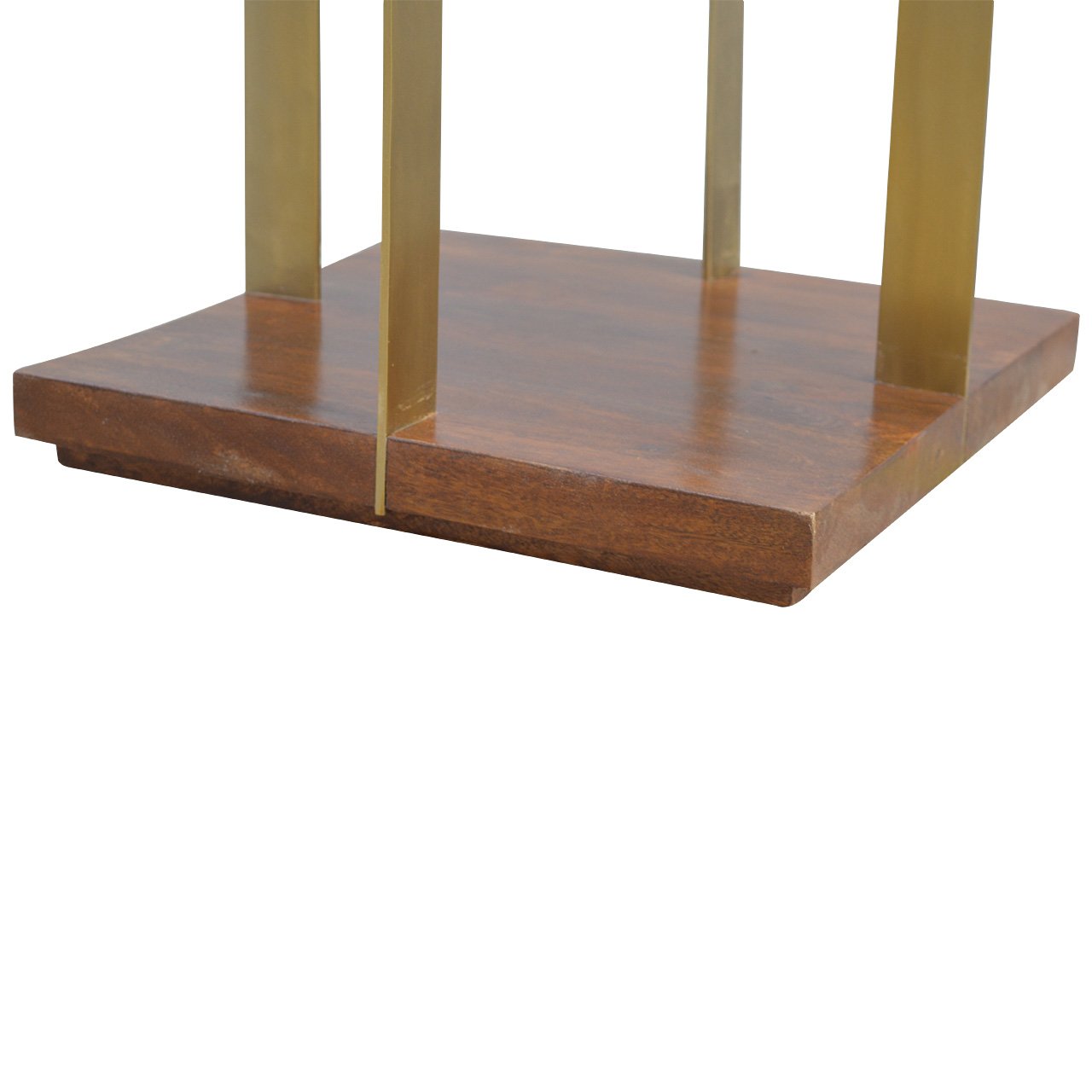 Stolik kawowy Artisan IN481 – lite drewno mango, wykończenie kasztanowe - Image 3