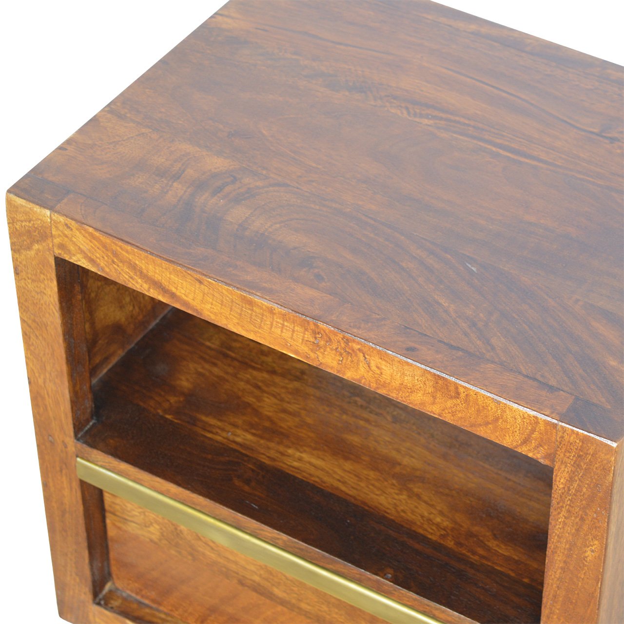 Szafka nocna Artisan IN508 – lite drewno mango, wykończenie kasztanowe - Image 3