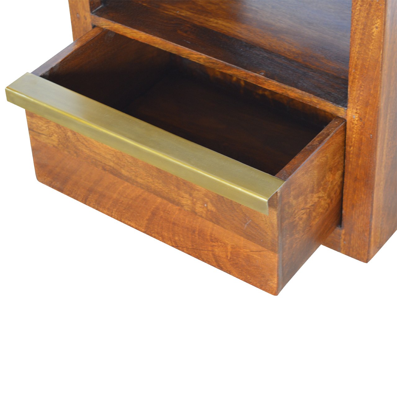 Szafka nocna Artisan IN508 – lite drewno mango, wykończenie kasztanowe - Image 2