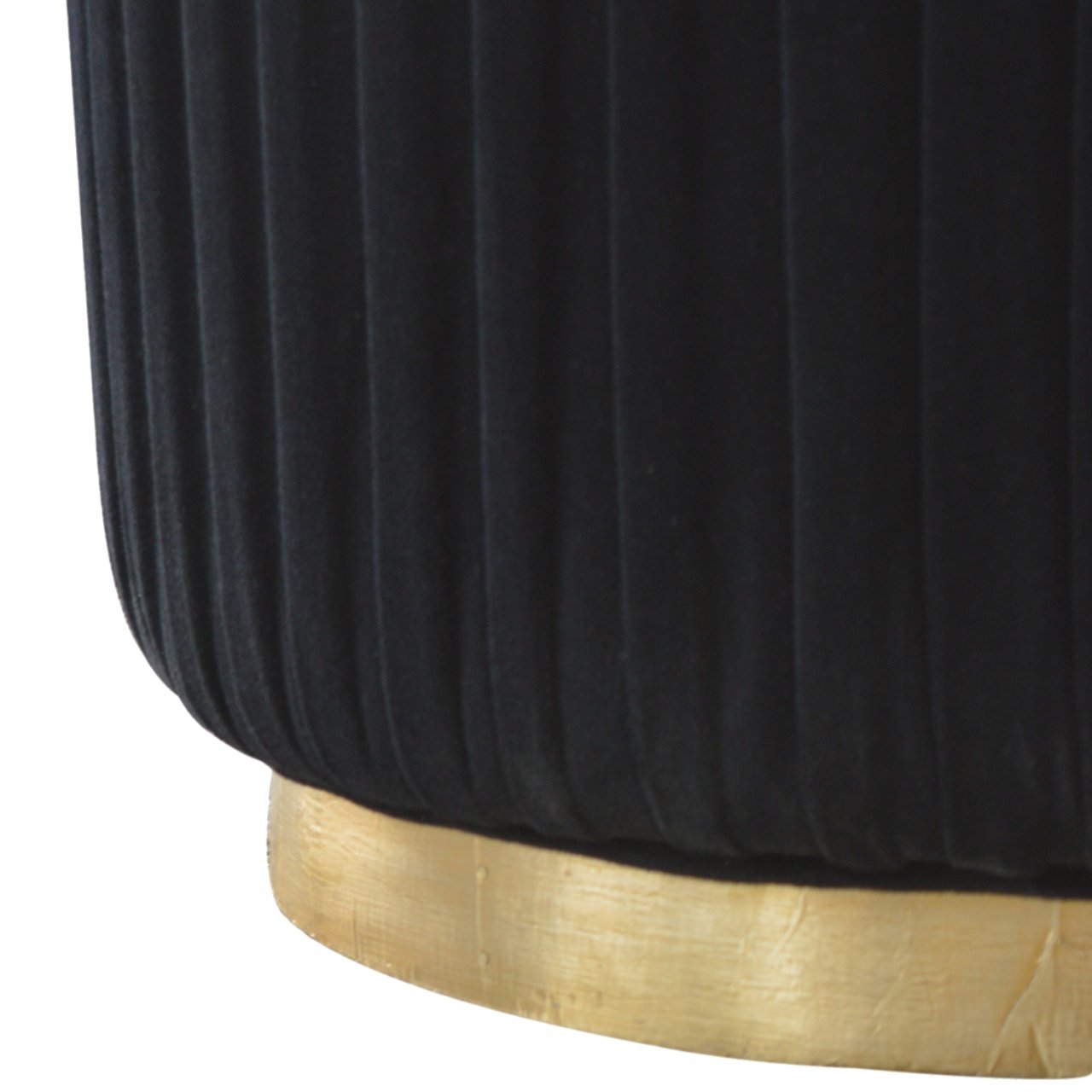 Pufa z drewna i bawełny – czarna, 48 cm - Image 5
