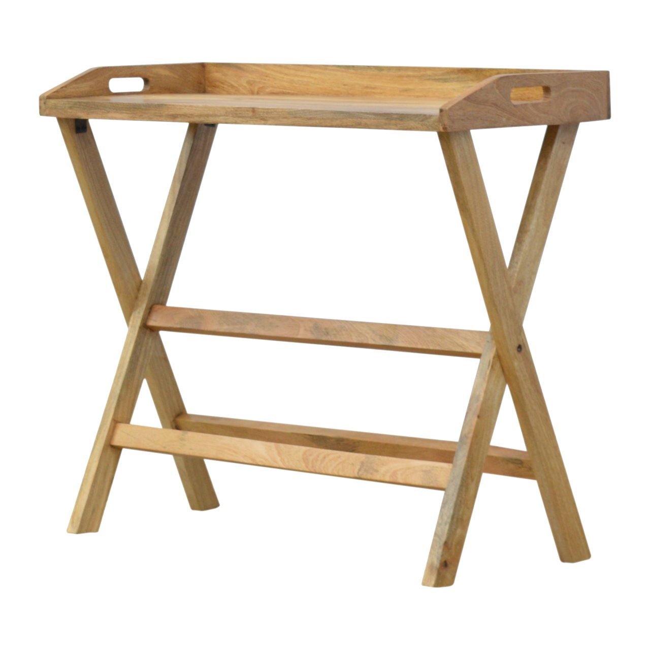 Biurko z litego drewna mango – dębowe, 90 cm