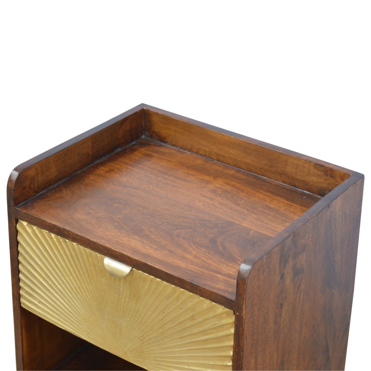 Szafka nocna z naturalnych materiałów – kasztanowa, 45 cm — model IN533 - obrazek 5