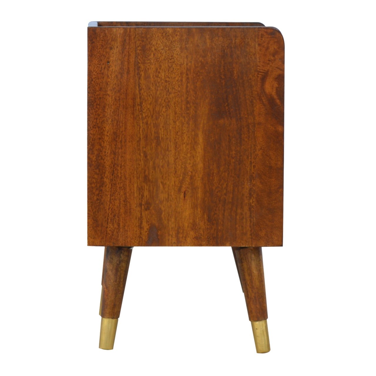 Szafka nocna z naturalnych materiałów – kasztanowa, 45 cm — model IN533 - obrazek 7