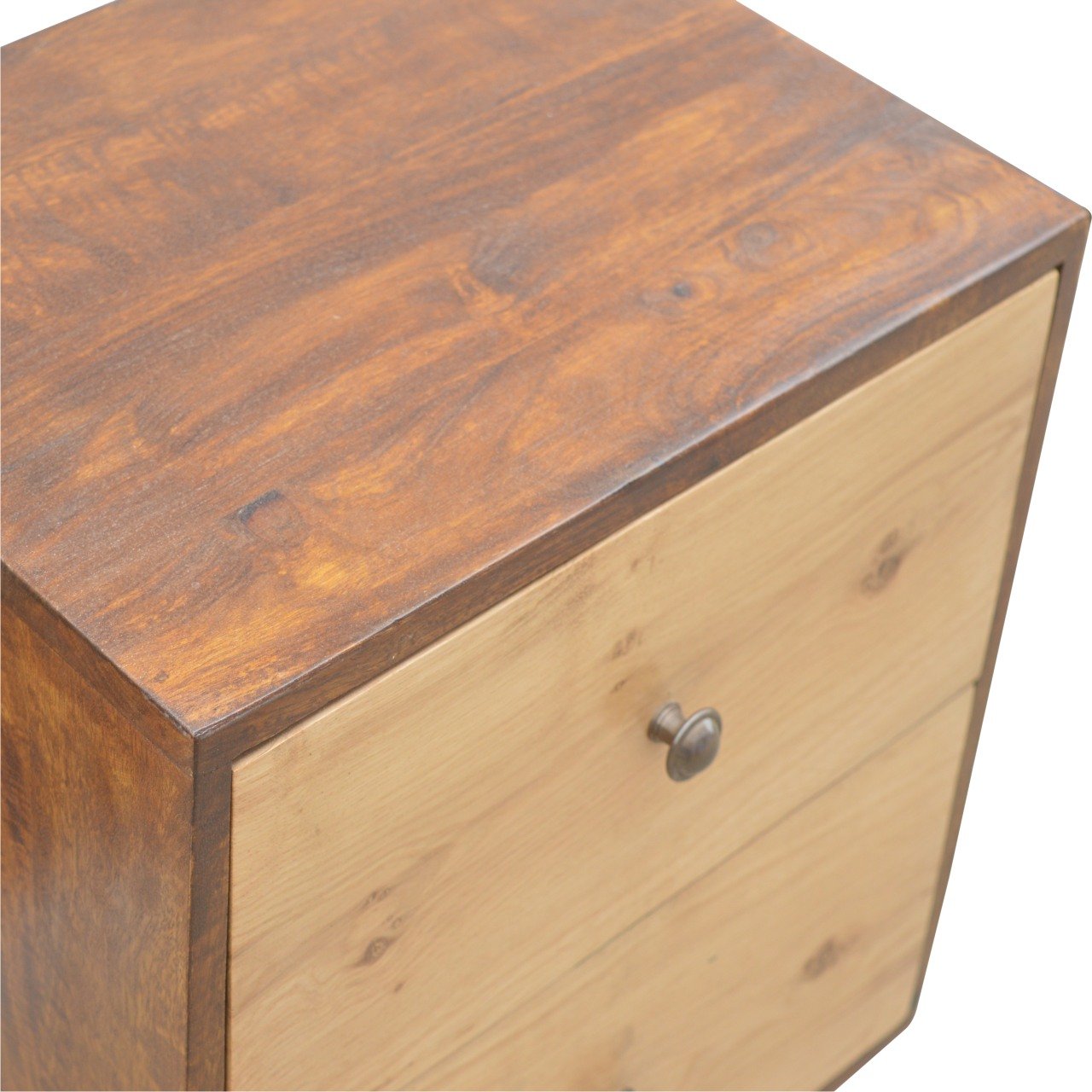 Szafka nocna Artisan IN544 – lite drewno mango, wykończenie kasztanowe - Image 6