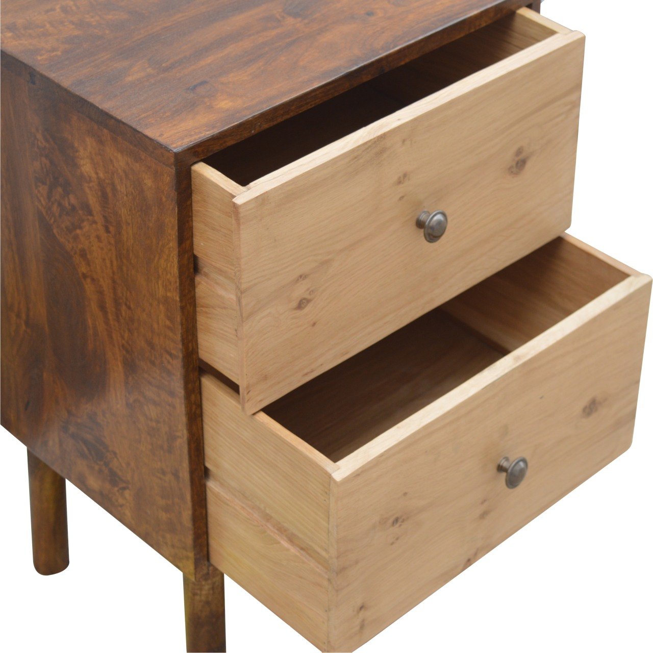 Szafka nocna Artisan IN544 – lite drewno mango, wykończenie kasztanowe - Image 5