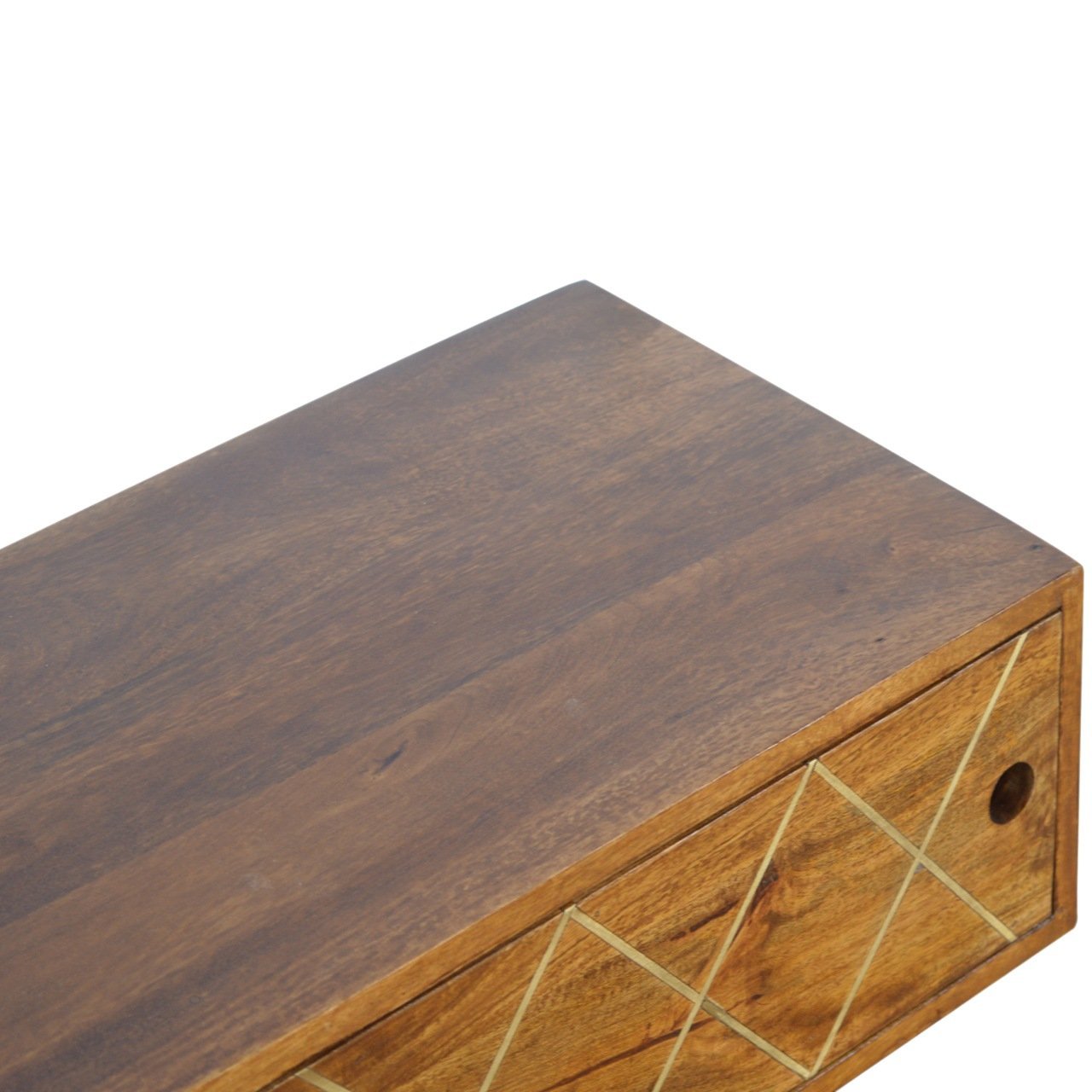 Stolik kawowy Artisan IN658 – lite drewno mango, wykończenie kasztanowe - Image 6