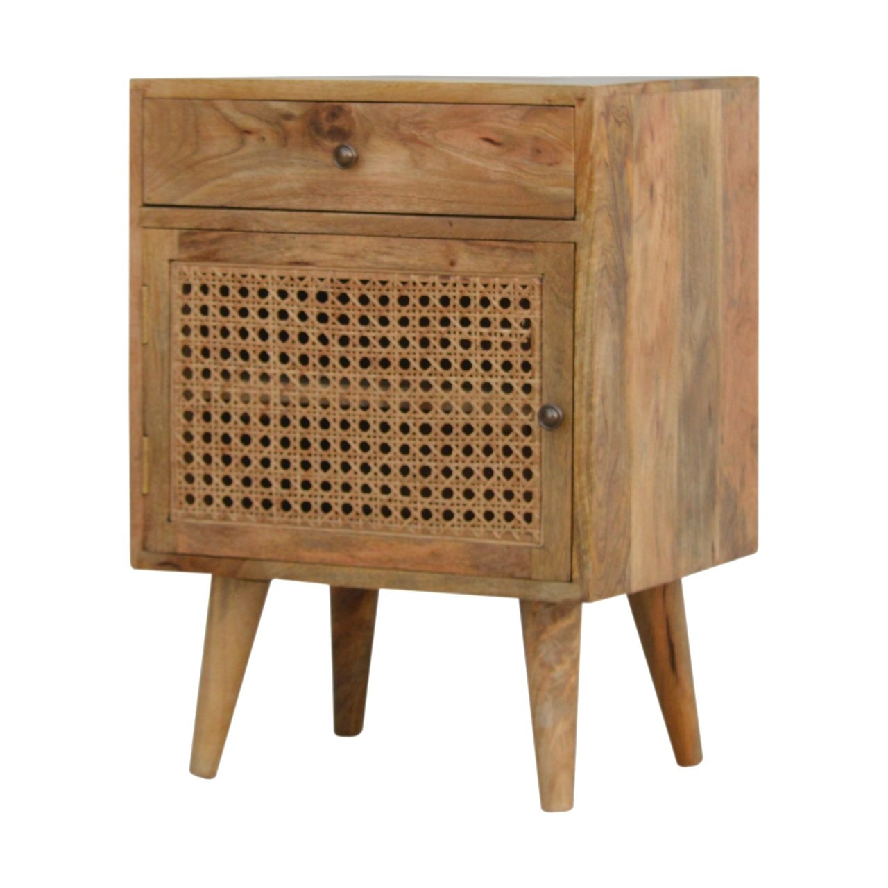 Szafka nocna Artisan IN677 – lite drewno mango, wykończenie dębowe - Image 2