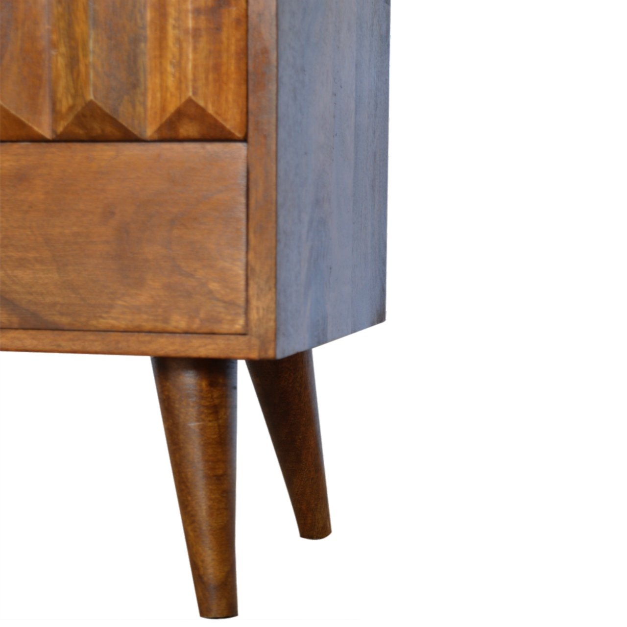 Szafka nocna z naturalnych materiałów – kasztanowa, 44 cm - obrazek 3