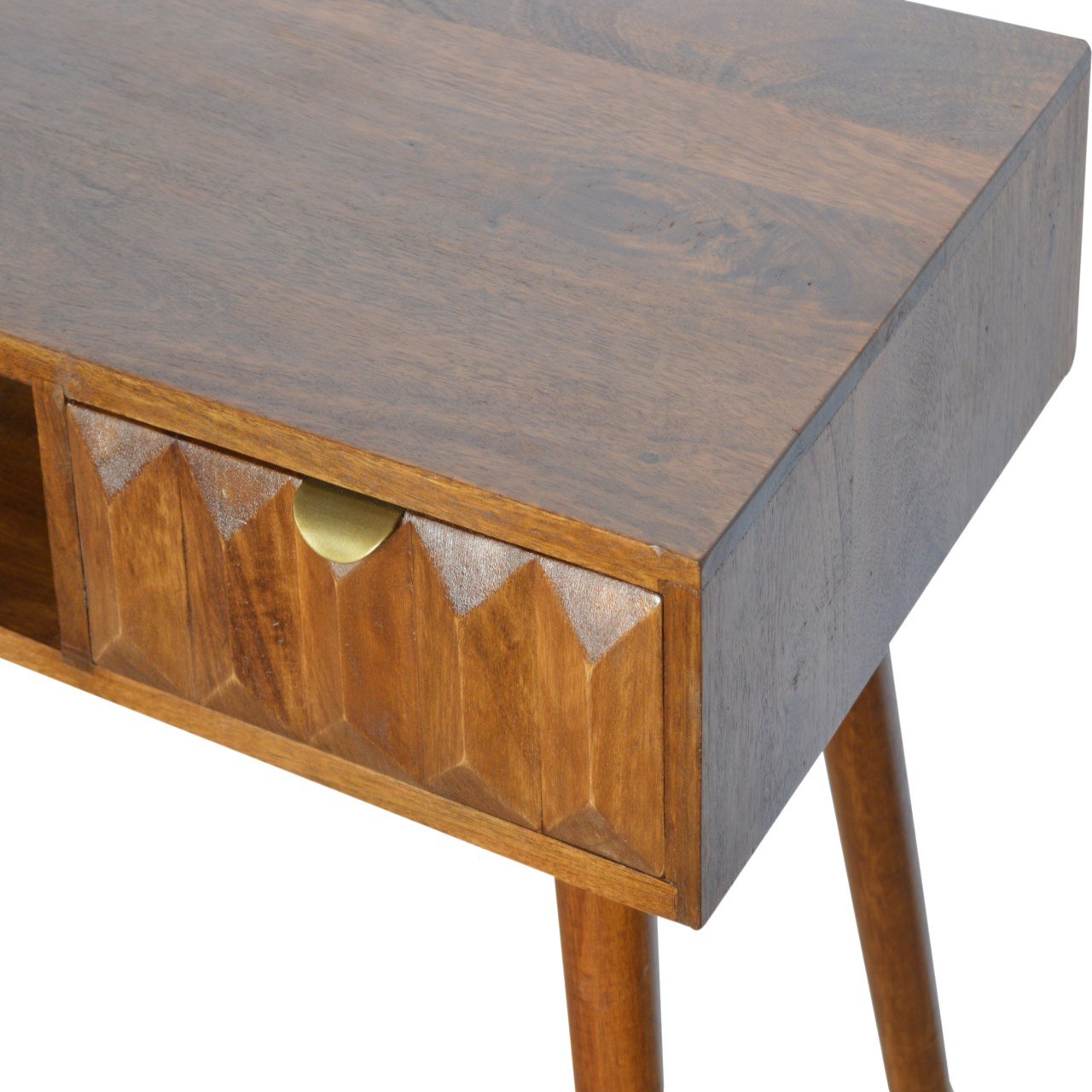 Biurko z naturalnych materiałów – kasztanowe, 88 cm - Image 3