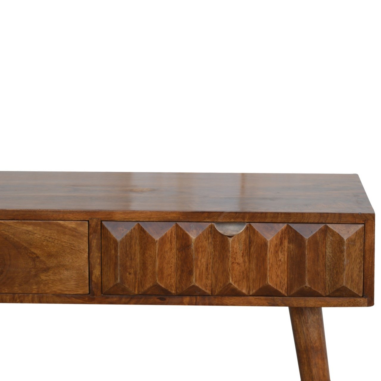 Stół z litego drewna mango – kasztanowy, 88 cm - obrazek 5