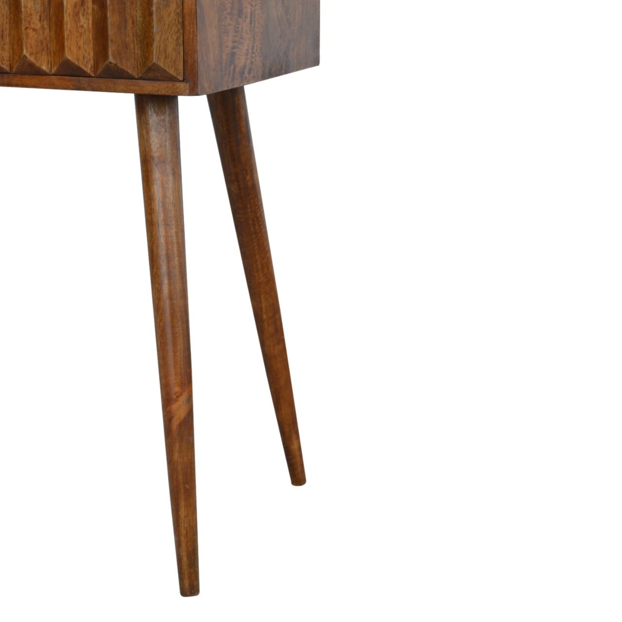 Stół z litego drewna mango – kasztanowy, 88 cm - obrazek 4