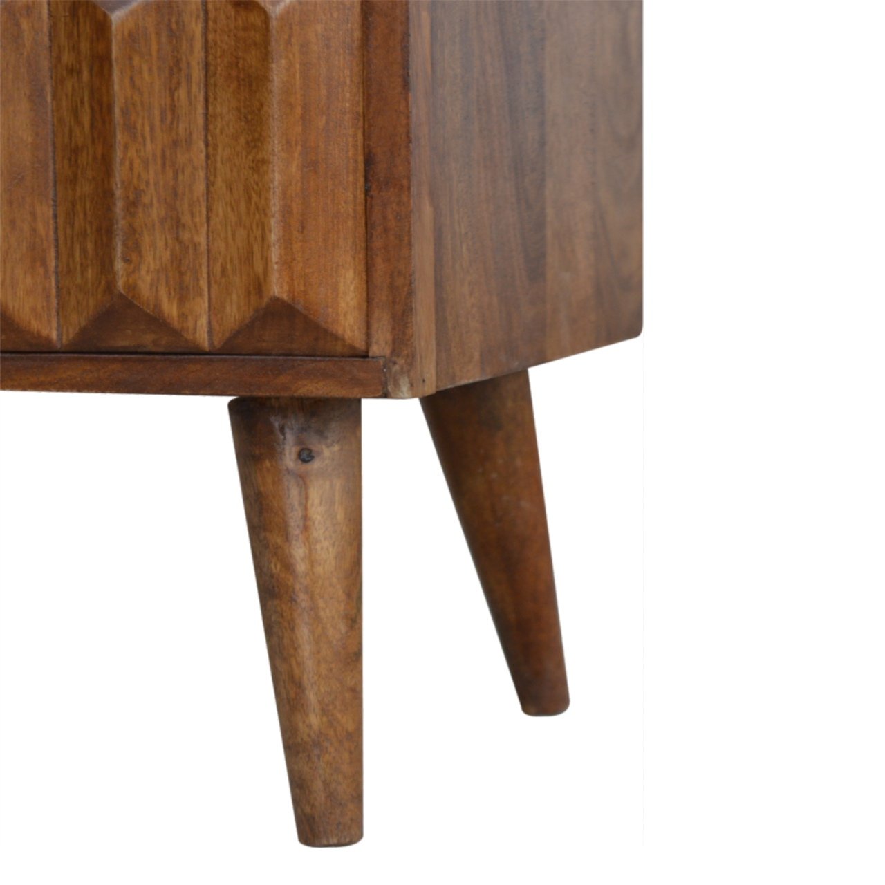 Szafka RTV z litego drewna mango – kasztanowa, 88 cm — model IN695 - obrazek 4