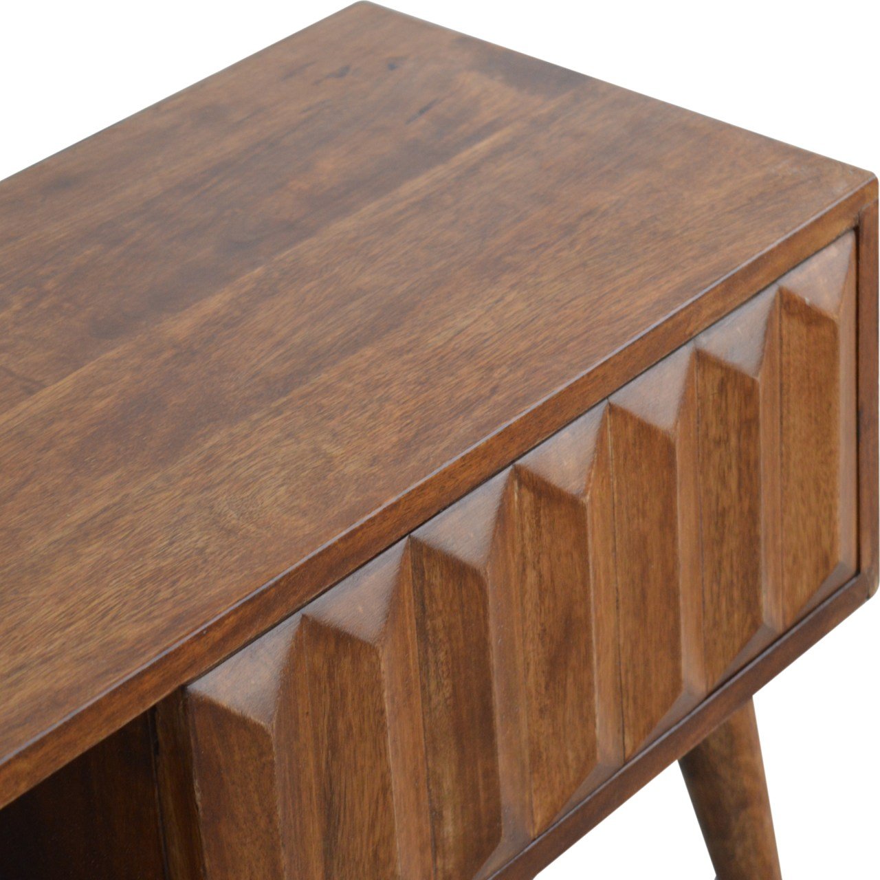 Szafka RTV z litego drewna mango – kasztanowa, 88 cm — model IN695 - obrazek 7