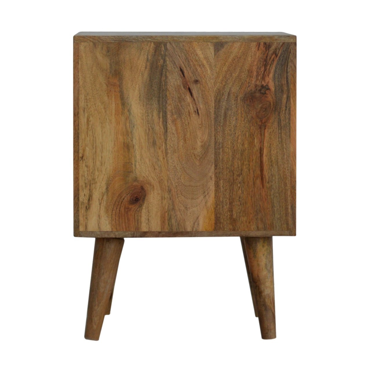 Szafka nocna z litego drewna mango – dębowa, 40 cm — model IN696 - obrazek 8