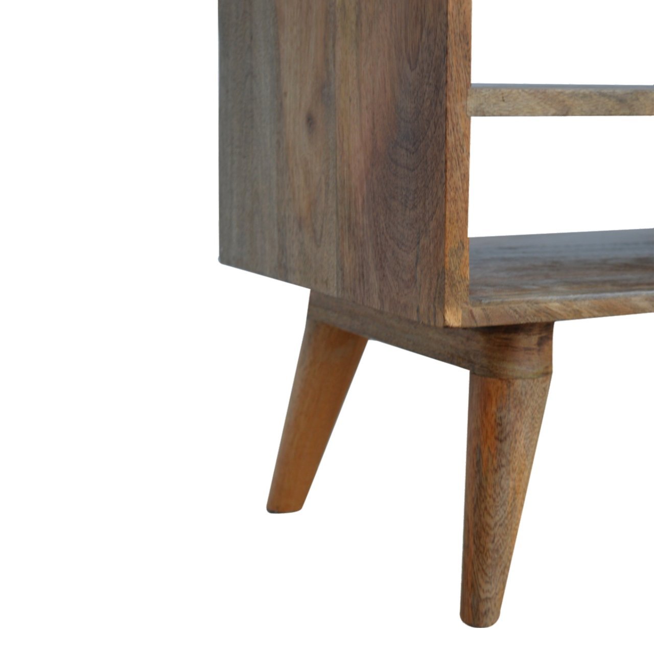 Szafka RTV z litego drewna mango – dębowa, 85 cm — model IN697 - obrazek 6