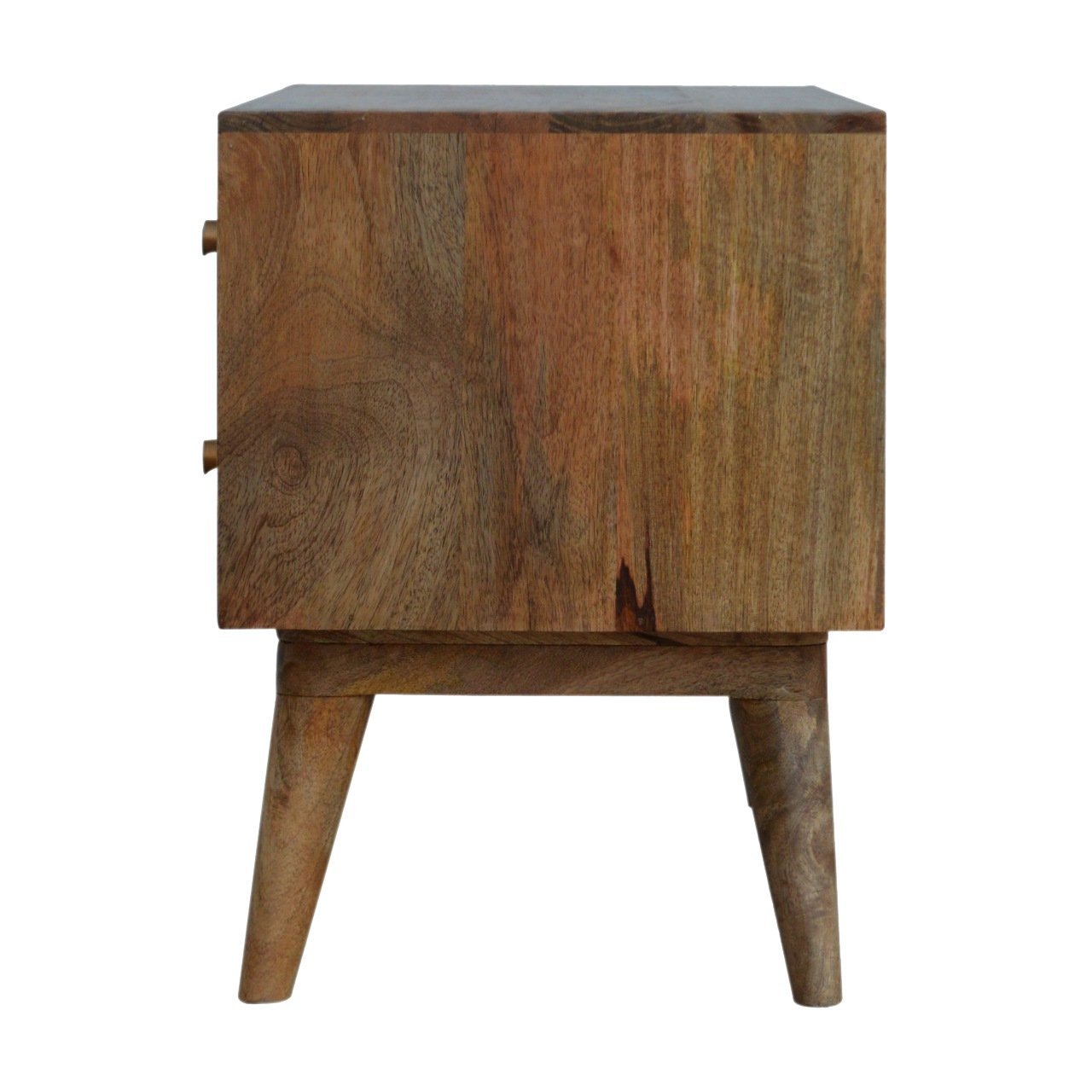 Szafka RTV z litego drewna mango – dębowa, 85 cm — model IN697 - obrazek 7