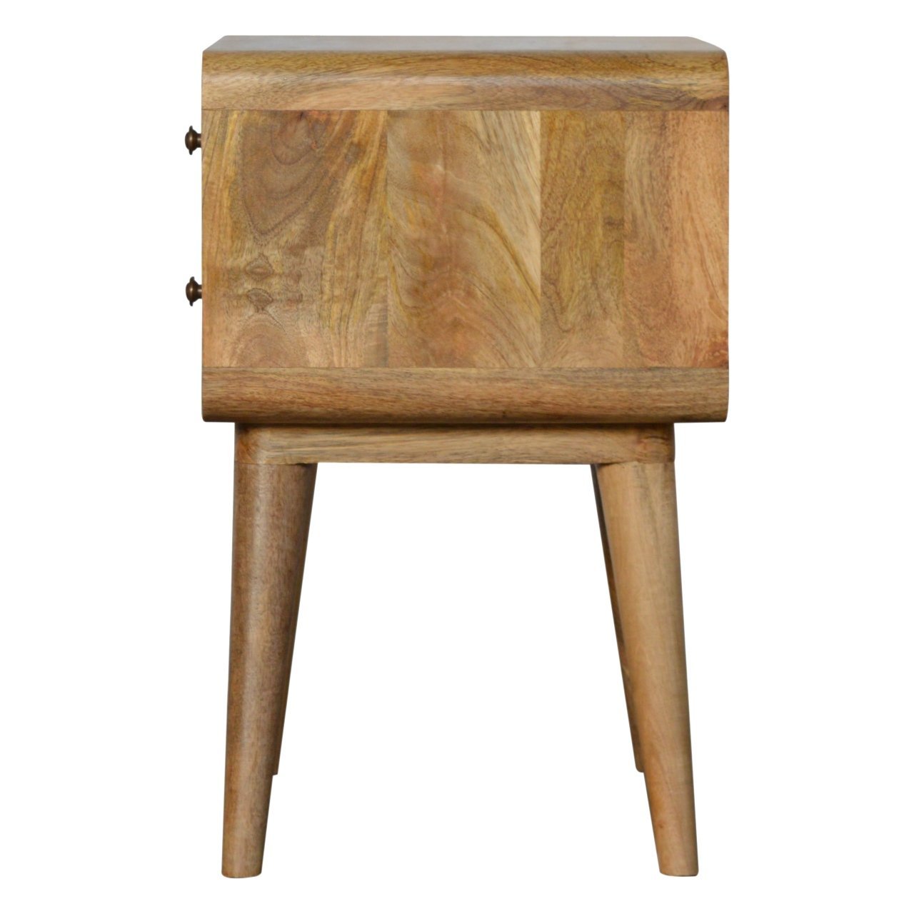 Szafka nocna z litego drewna mango – dębowa, 45 cm — model IN711 - obrazek 7