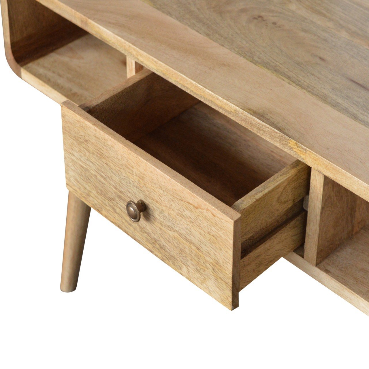Stolik kawowy Artisan IN713 – lite drewno mango, wykończenie dębowe - Image 5