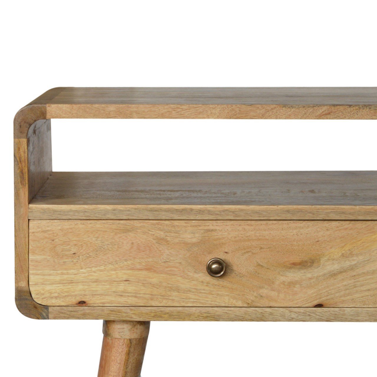 Stół z litego drewna mango – dębowy, 90 cm — model IN714 - obrazek 3