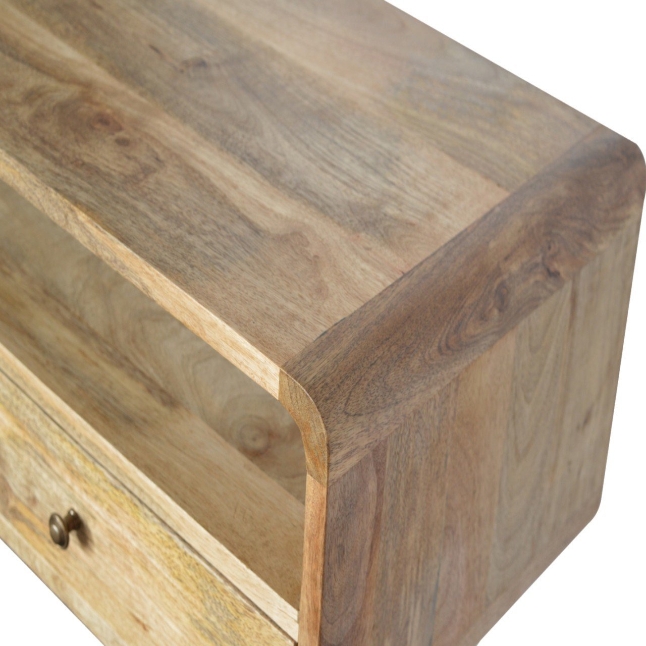 Stół z litego drewna mango – dębowy, 90 cm — model IN714 - obrazek 5