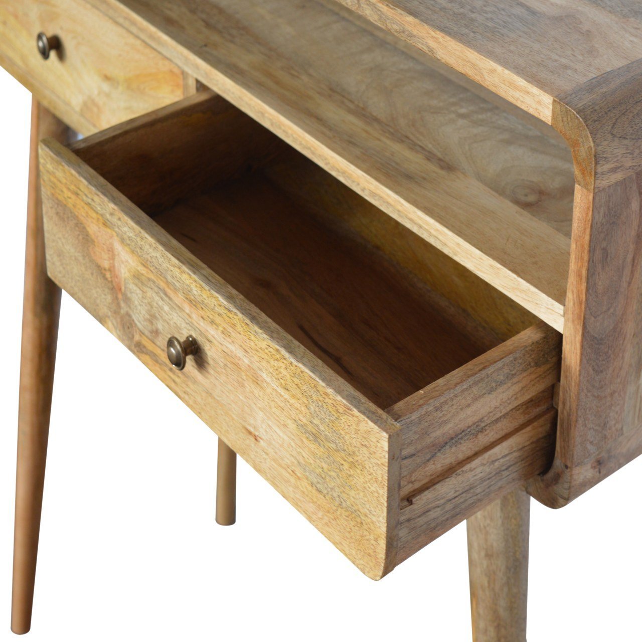 Stół z litego drewna mango – dębowy, 90 cm — model IN714 - obrazek 4