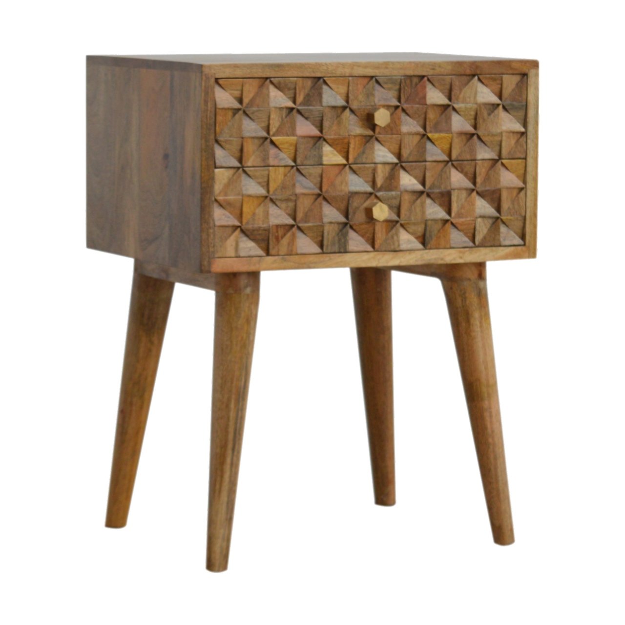 Szafka nocna Artisan IN723 – lite drewno mango, wykończenie dębowe - Image 2