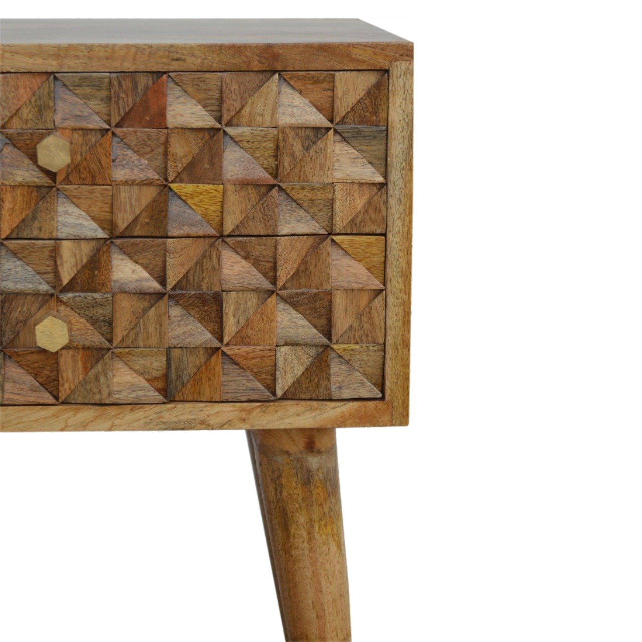 Szafka nocna Artisan IN723 – lite drewno mango, wykończenie dębowe - Image 4