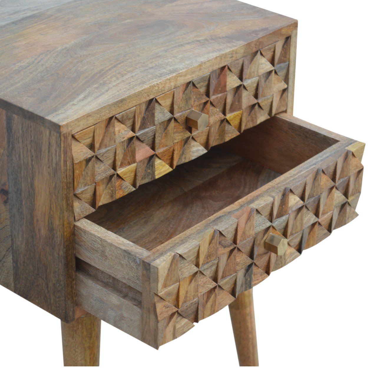 Szafka nocna Artisan IN723 – lite drewno mango, wykończenie dębowe - Image 3