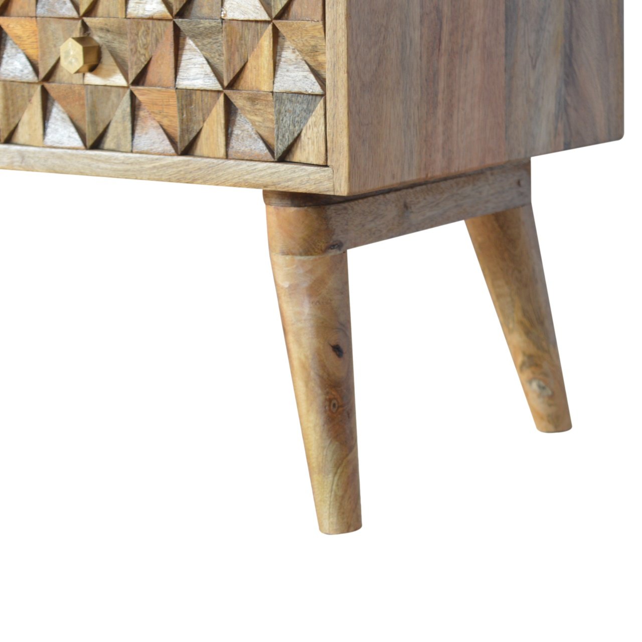 Szafka RTV Artisan IN724 – lite drewno mango, wykończenie dębowe - obrazek 6