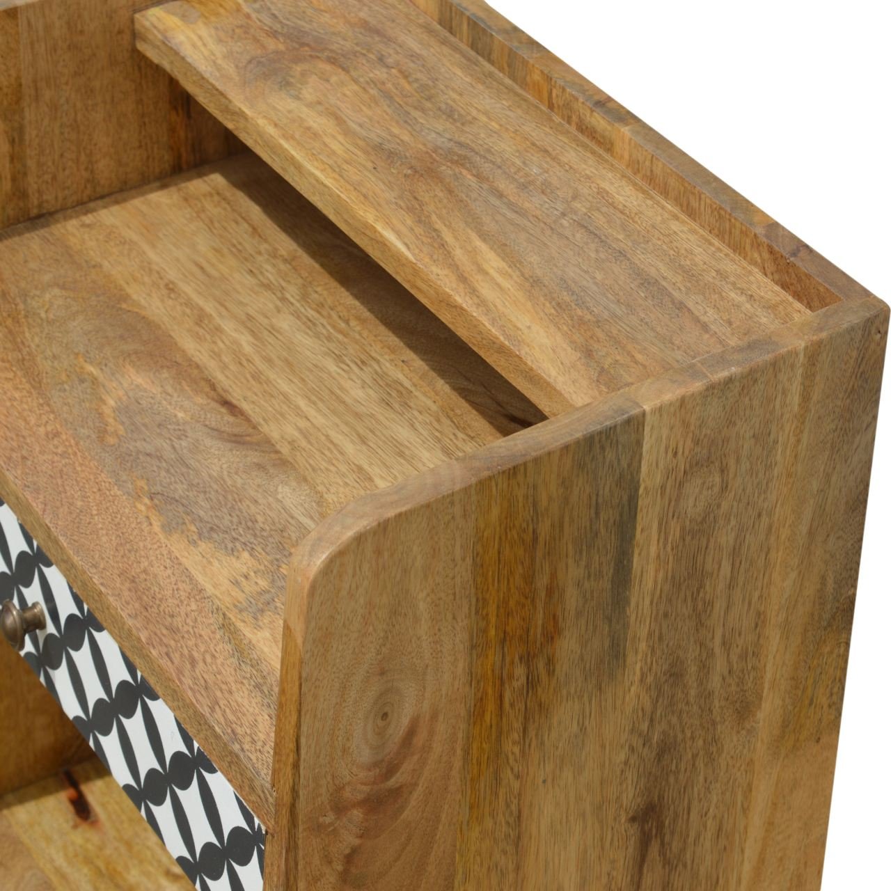 Szafka nocna Artisan IN728 – lite drewno mango, wykończenie dębowe - Image 4