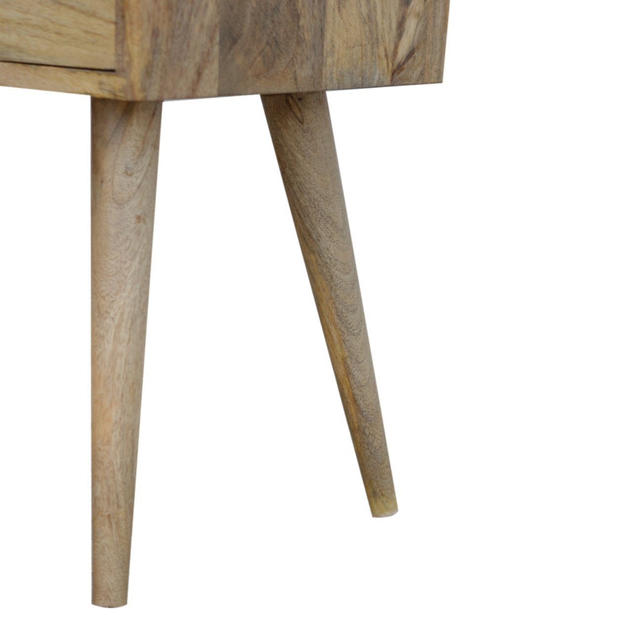 Szafka nocna z litego drewna mango – dębowa, 30 cm — model IN732 - obrazek 5