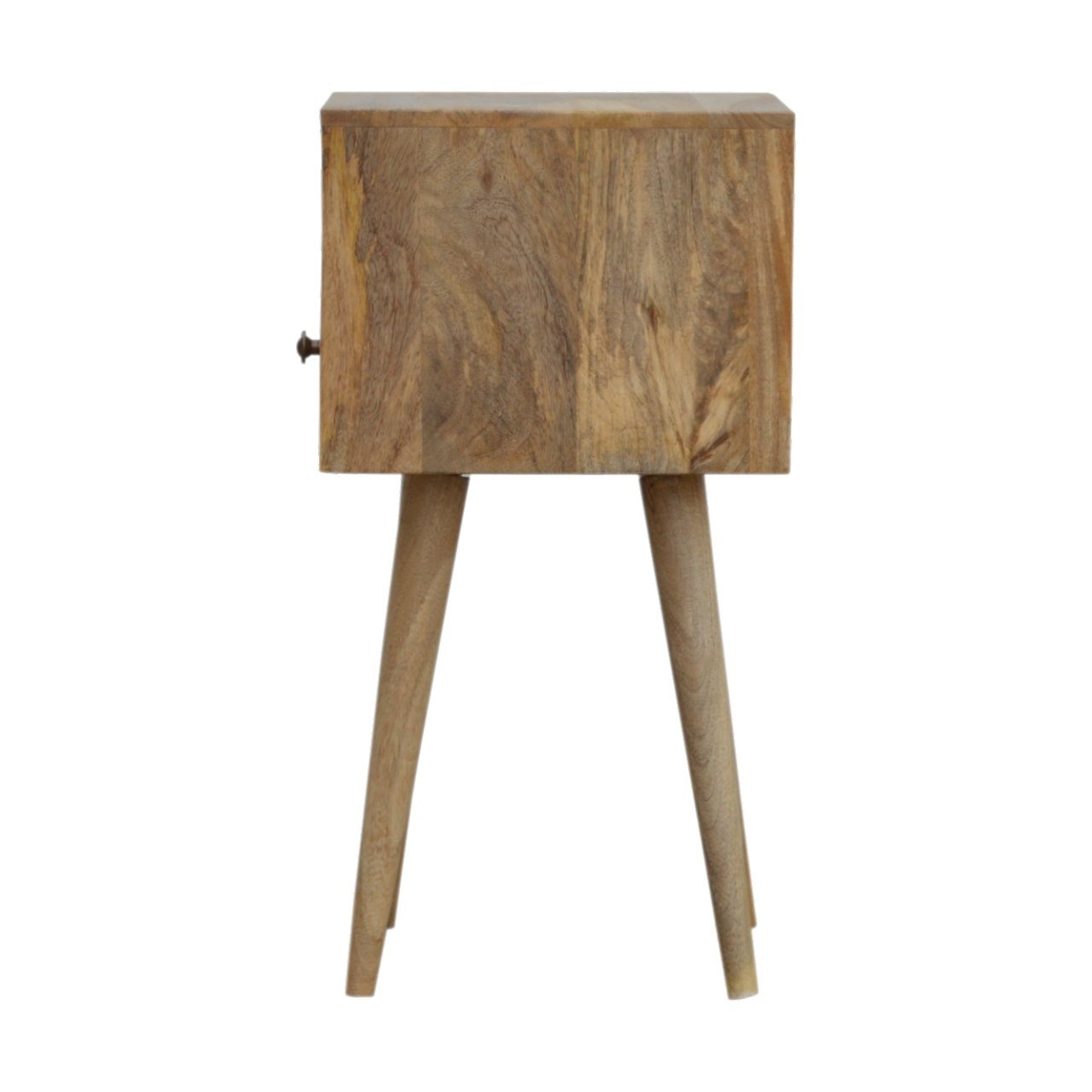 Szafka nocna z litego drewna mango – dębowa, 30 cm — model IN732 - obrazek 7