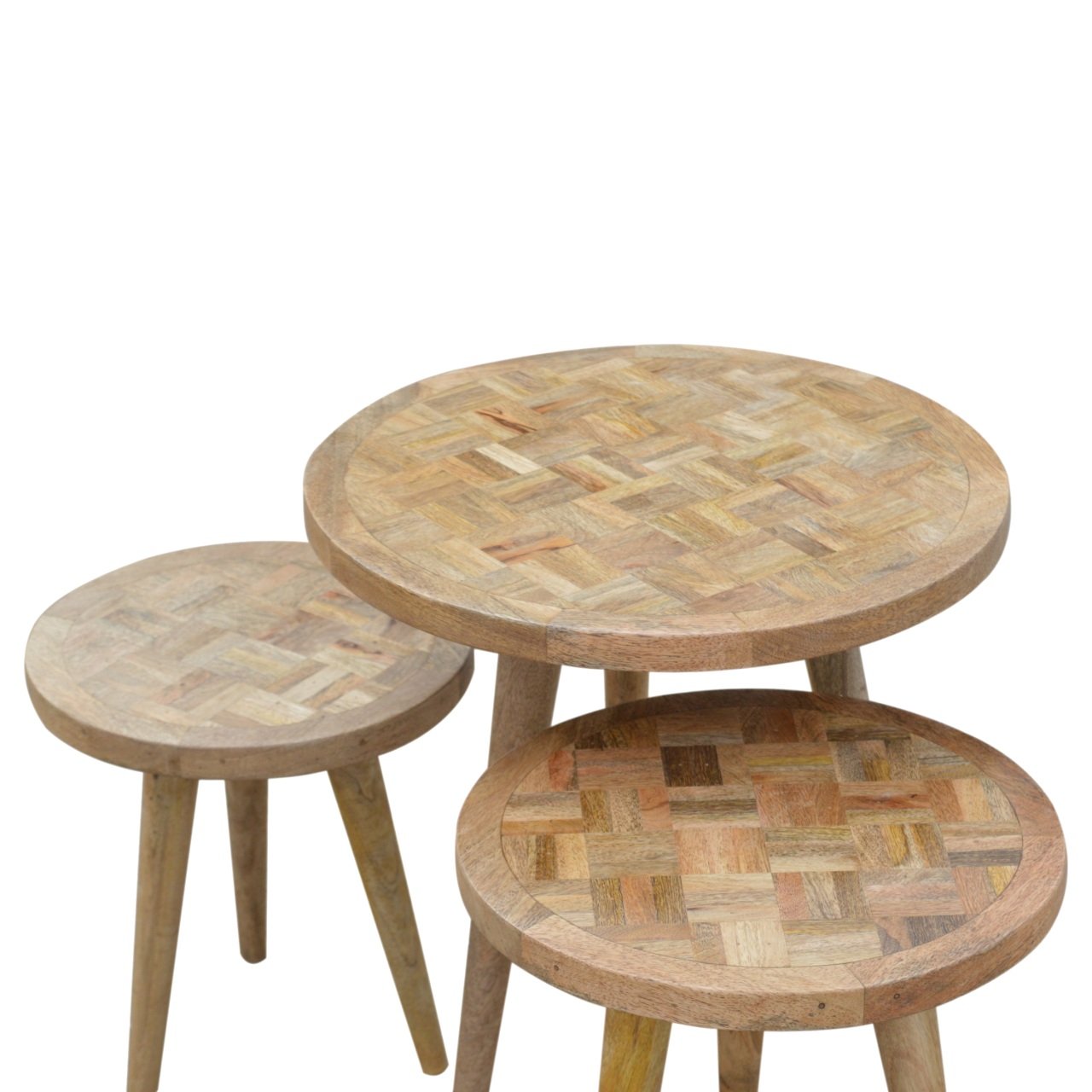 Stolik kawowy Artisan IN760 – lite drewno mango, wykończenie dębowe - Image 3