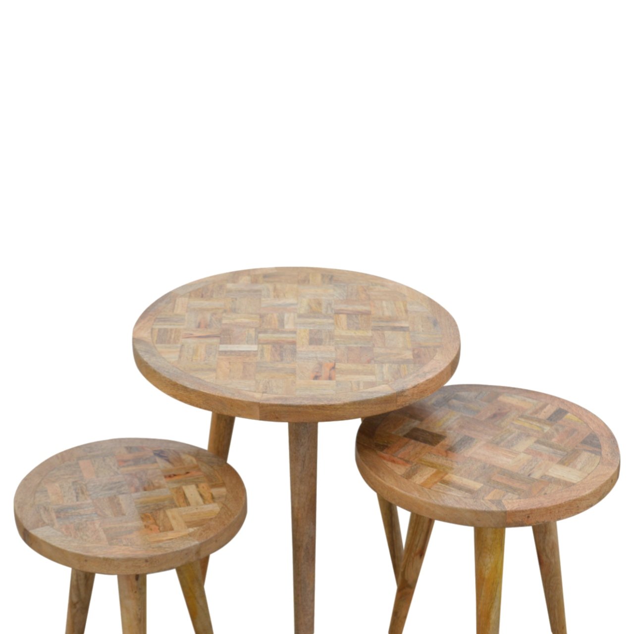 Stolik kawowy Artisan IN760 – lite drewno mango, wykończenie dębowe - Image 4